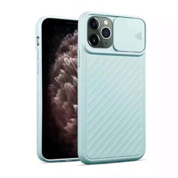 Imagen de PROTECTOR DE SILICONA CAMARA PARA IPHONE 12/12 PRO EN COLOR CELESTE