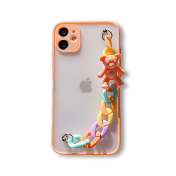 Imagen de PROTECTOR IPHONE 12 CORREA TPU MELON