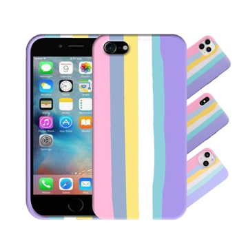 Imagen de PROTECTOR IPHONE X XS SILICON RAINBOW