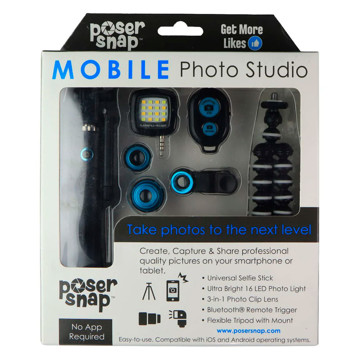 Imagen de PoserSnap SELFISTICK+TRIPODE+3 LENTES+FLASH+BLUETOOTH