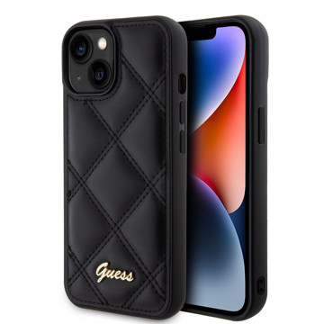 Imagen de FUNDA GUESS IPHONE 15 LEATHER BLACK 9604