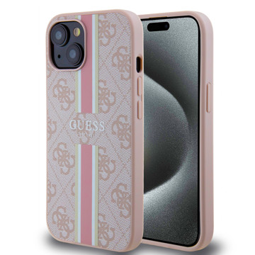 Imagen de FUNDA GUESS IPHONE 15 STRIPES PINK 6332
