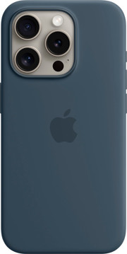 Imagen de Silicona Magsafe iPhone 15 Pro Storm Blue