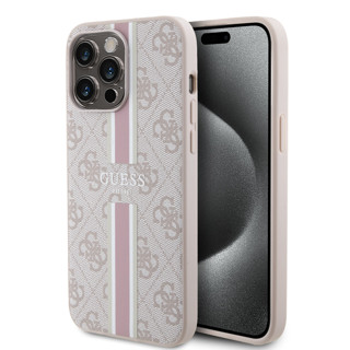 Imagen de FUNDA GUESS IPHONE 15 PRO STRIPES PINK 6356