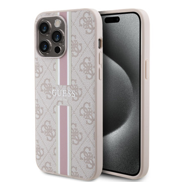 Imagen de FUNDA GUESS IPHONE 15 PRO STRIPES PINK 6356