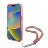 Imagen de GUESS IPHONE 16 MAGSAGE CASE GLITTER WITH BEADS STRAP PINK 8258