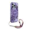Imagen de FUNDA GUESS IPHONE 16 PRO MAGSAGE CASE FLOWERS WITH BEADS STRAP PURPLE 9170