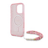 Imagen de FUNDA GUESS IPHONE 16 PRO MAGSAGE CASE GLITTER WITH BEADS STRAP PINK 8272