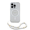Imagen de GUESS IPHONE 16 PRO MAGSAGE CASE GLITTER WITH BEADS STRAP TRANSPARENT 8579