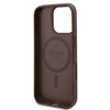 Imagen de GUESS IPHONE 16 PRO MAGSAFE LEATHER CASE FLOWERS PRINT AND METAL CLASSIC LOGO BROWN 0260