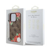 Imagen de GUESS IPHONE 16 PRO MAGSAFE LEATHER CASE FLOWERS PRINT AND METAL CLASSIC LOGO BROWN 0260