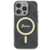 Imagen de FUNDA GUESS IPHONE 16 PRO MAGSAFE PATTERN GOLD RING AND LOGO BLACK 1985