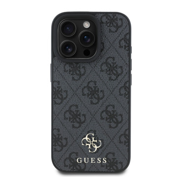 Imagen de FUNDA GUESS IPHONE 16 PRO MAGSAFE PU LEATHER CASE WITH SMALL AND CLASSIC METAL LOGOS BLACK 9530