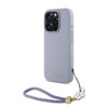 Imagen de GUESS IPHONE 16 PRO MAGSAFE GRAINED CASE WITH FLOWER CHARM WRIST STRAP AND METAL CLASSIC LOGO PURPLE 3889