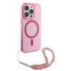 Imagen de FUNDA GUESS IPHONE 16 PRO MAX MAGSAGE CASE GLITTER WITH BEADS STRAP PINK 8289