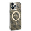 Imagen de GUESS IPHONE 16 PRO MAX MAGSAFE PATTERN GOLD RING AND LOGO BROWN 2036