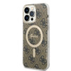 Imagen de GUESS IPHONE 16 PRO MAX MAGSAFE PATTERN GOLD RING AND LOGO BROWN 2036