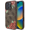Imagen de FUNDA GUESS IPHONE 16 PRO MAX MAGSAFE LEATHER CASE FLOWERS PRINT AND METAL CLASSIC LOGO BROWN 0277