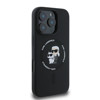 Imagen de KARL LAGERFEL IPHONE 16 PRO MAGSAFE LIQUID SILICONE CASE KARL AND CHOUPETTE HEADS BLACK 8666