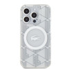 Imagen de FUNDA LACOSTE IPHONE 15 PRO MAGSAFE BLANCO LOGO PLATEADO 0970