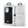 Imagen de FUNDA LACOSTE IPHONE 15 PRO MAGSAFE NEGRO Y PLATEADO 0130