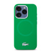 Imagen de FUNDA LACOSTE IPHONE 15 PRO MAGSAFE VERDE Y PLATEADO 0376