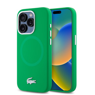 Imagen de LACOSTE IPHONE 15 PRO MAX MAGSAFE VERDE Y PLATEADO 0383