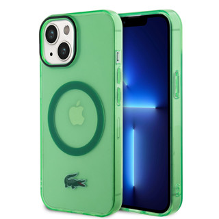 Imagen de FUNDA LACOSTE IPHONE 15 PLUS TRANSPARENT CASE MAGSAFE GREEN 4204