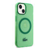 Imagen de FUNDA LACOSTE IPHONE 15 PLUS TRANSPARENT CASE MAGSAFE GREEN 4204