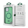 Imagen de FUNDA LACOSTE IPHONE 15 PLUS TRANSPARENT CASE MAGSAFE GREEN 4204