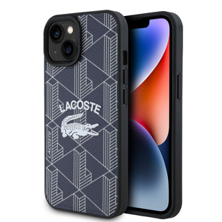 Imagen de FUNDA LACOSTE IPHONE 15 HARD CASE MAGSAFE MONOGRAM VINTAGE LOGO NAVY 8397