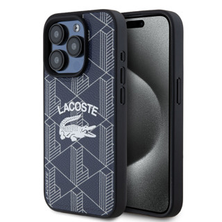Imagen de LACOSTE IPHONE 15 PRO MAGSAFE MONOGRAM VINTAGE LOGO NAVY 8410