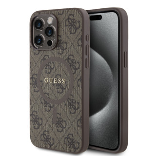 Imagen de FUNDA GUESS IPHONE 15 PRO MAX MAGSAFE CLASSIC LOGO BROWN 6497