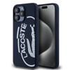 Imagen de FUNDA LACOSTE IPHONE 15 PRO MICROFIBER OVAL LOGO BLUE 7891