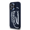 Imagen de FUNDA LACOSTE IPHONE 15 PRO MICROFIBER OVAL LOGO BLUE 7891