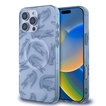 Imagen de LACOSTE IPHONE 16 PRO MAX CASE MAGSAFE CROC LIGHT BLUE 1870