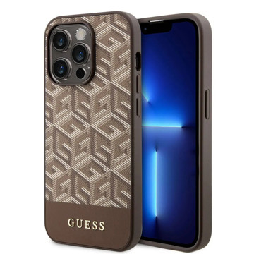 Imagen de FUNDA GUESS IPHONE 15 PRO MAGSAFE CUBE BROWN 4765