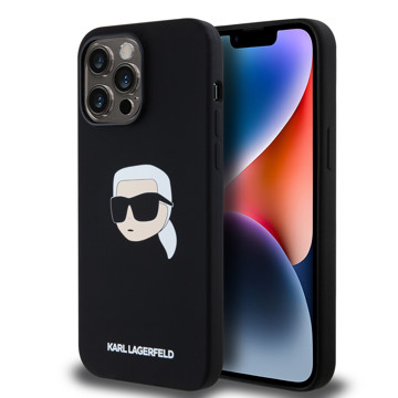 Imagen de FUNDA KARL LAGERFELD IPHONE 14 PRO MAX MAGSAFE SILICONE CASE HEAD BLACK 7118