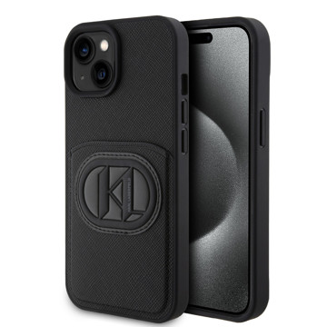 Imagen de KARL LAGERFELD IPHONE 15 CARDSLOTS KL PATCH BLACK 7677
