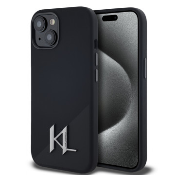 Imagen de FUNDA KARL LAGERFELD IPHONE 15 MAGSAFE SILICONE CASE INITIAL LOGO BLACK 2922