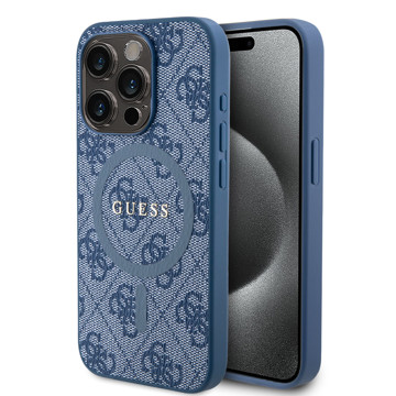 Imagen de FUNDA GUESS IPHONE 15 PRO MAGSAFE CLASSIC LOGO BLUE 6626