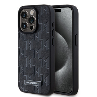 Imagen de KARL LAGERFELD IPHONE 15 PRO MAGSAFE KL PATENT LOGO BLACK 4909