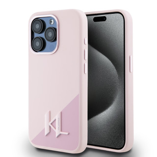 Imagen de FUNDA KARL LAGERFELD IPHONE 15 PRO MAX MAGSAFE SILICONE CASE INITIAL LOGO PINK 3097