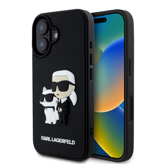 Imagen de FUNDA KARL LAGERFELD IPHONE 16 3D RUBBER CASE KARL AND CHOUPETTE 4450