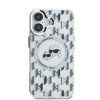 Imagen de FUNDA KARL LAGERFELD IPHONE 16 MAGSAFE KARL AND CHOUPETTE HEADS ON KL PATTERN CLEAR 8482