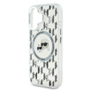 Imagen de FUNDA KARL LAGERFELD IPHONE 16 MAGSAFE KARL AND CHOUPETTE HEADS ON KL PATTERN CLEAR 8482