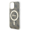 Imagen de FUNDA GUESS IPHONE 15 MAGSAFE LOGO BROWN RING GOLD 4581