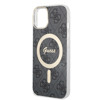 Imagen de FUNDA GUESS IPHONE 15 MAGSAFE LOGO BLACK RING GOLD 4543