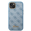 Imagen de FUNDA GUESS IPHONE 14 SCRIPT BLUE METAL BORDER GOLD 5287