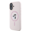 Imagen de KARL LAGERFELD IPHONE 16 MAGSAFE LIQUID SILICONE CASE KARL AND CHOUPETTE HEADS PINK 8765